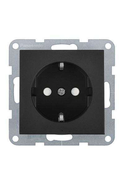 PANASONIC Schuko Socket Mechanism with Child Protection Smoke Color - Karre Plus by