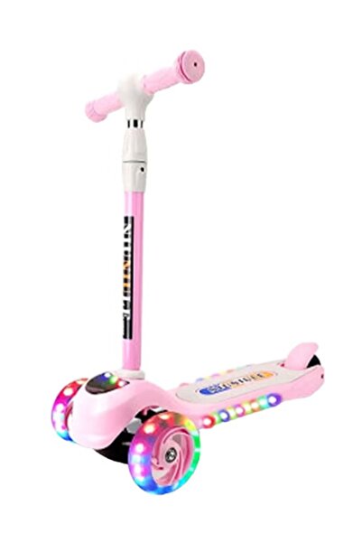 rexa سكوتر ركل بثلاث عجلات مع ارتفاع قابل للتعديل، وأضواء LED وموسيقى - 64×28 سم