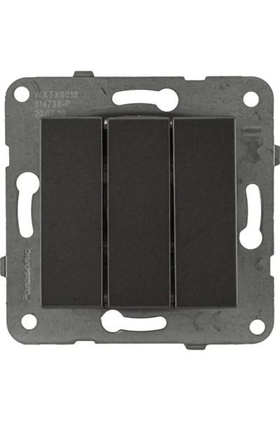 PANASONIC Triple Switch Mechanism Karre Plus Smoky