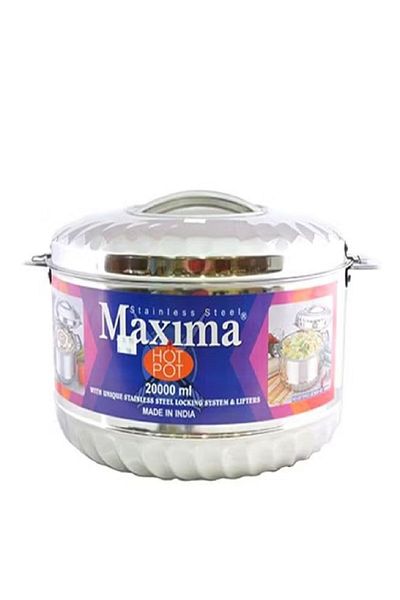 Maxima Stainless Steel Hot Pot Silver 20000ml