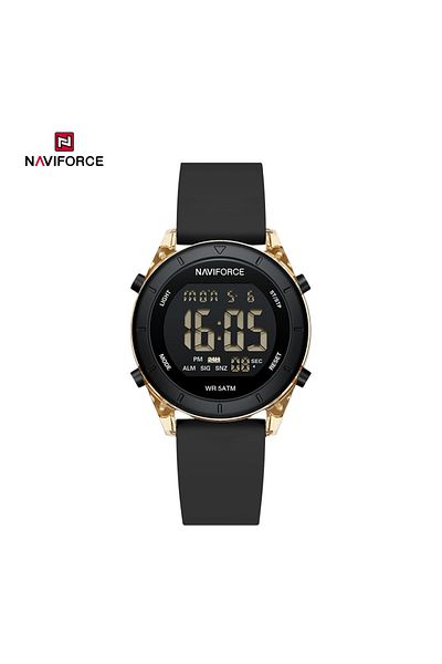 MACON NF7108 Fashion Design Digital Silicone Strap 5ATM Sport Gift Wristwatch for Youth
