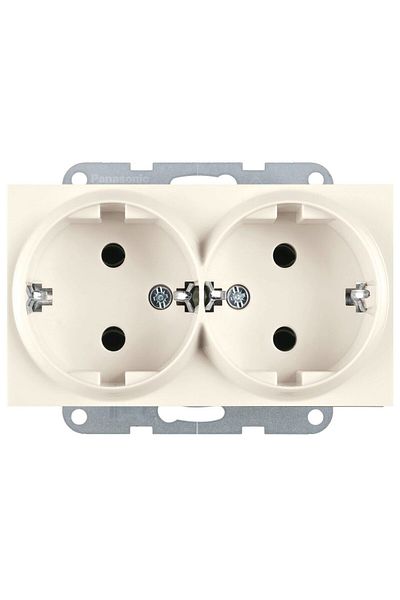 PANASONIC MECANISM PRIZA SCHUKO DUBLA KARRE PLUS BEJ