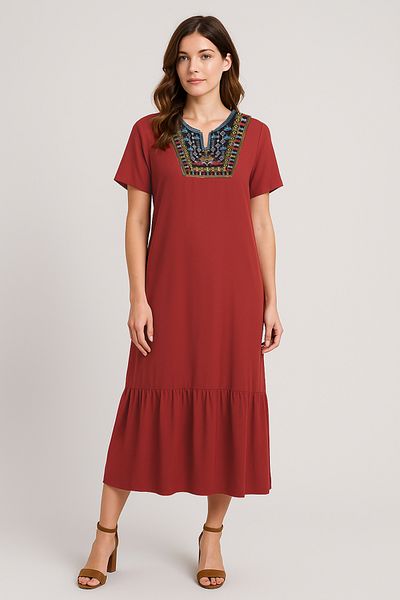 FOR WOMEN Heritage Embroidered Dress