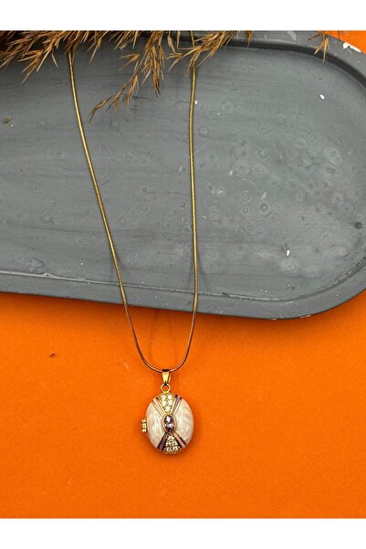 miyle Çelik Kapaklı Kolye 45cm // KOLYE-5557