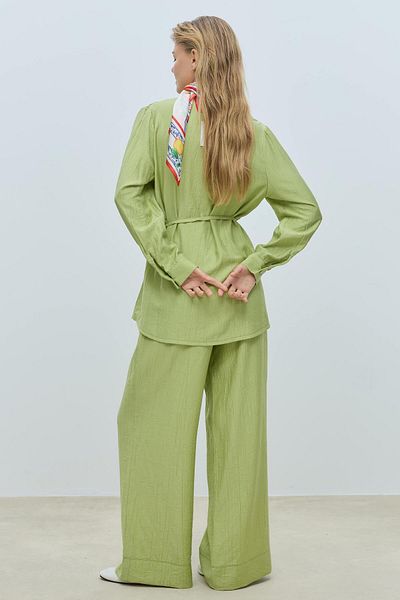 Mahal Bood Draped V-Neck Blouse