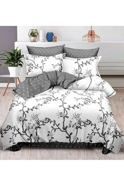 CHIRASO FINET Cotton Bed Linen, Classic Sheet 240x250cm, Duvet Cover 200x230cm, 4 Pillowcases