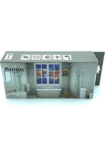 Siena Hand Shower chrome plated with wall holder and flexible pipe