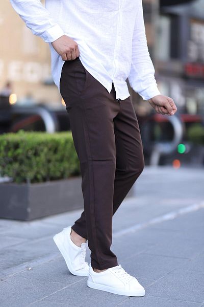 hello7 Ανδρικό παντελόνι Jogger με στενή εφαρμογή διπλού ποδιού