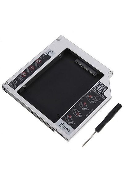 nelbo HDD Caddy SATA HDD/SSD Rack for mounting a 2nd HDD/SSD in a laptop 12.5mm RETAIL