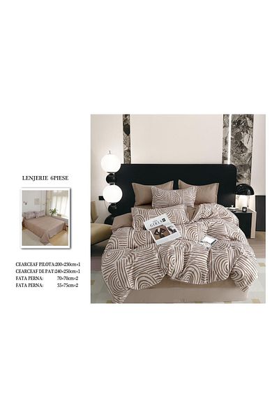 CHIRASO FINET Cotton Bed Linen, Classic Sheet 240x250cm, Duvet Cover 200x230cm, 4 Pillowcases