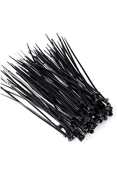Generic Nylon Plastic Network Cable Wire - 100 Pieces (Black, 250mm)