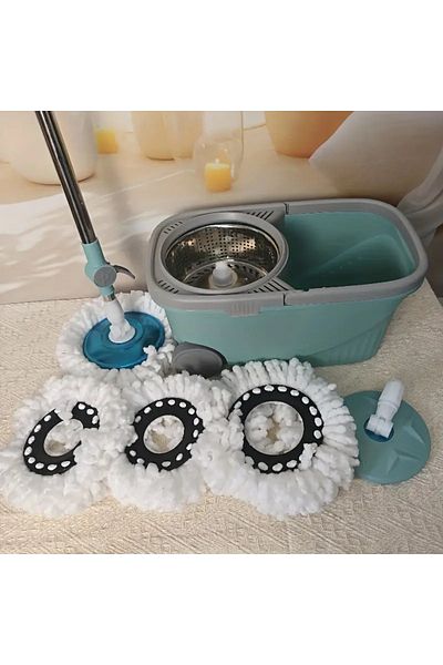 rexa Round Rotating Mop – 360° Spin Floor Cleaning System with Bucket