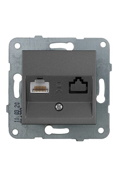 PANASONIC Karre Plus Simple CAT5e Data Socket Mechanism Smoke