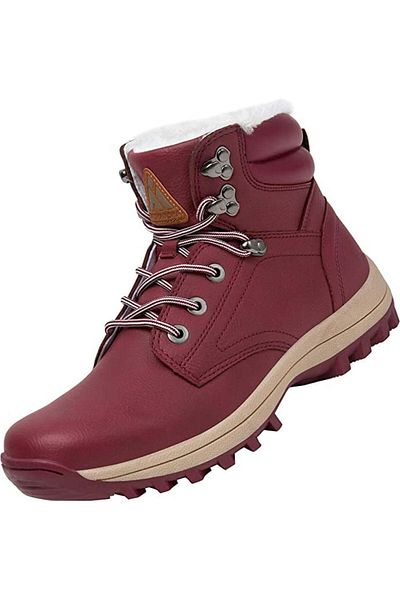 MISHANSHA unisex winter boots, fur/-leather/rubber, beige/burgundy/white, size 38