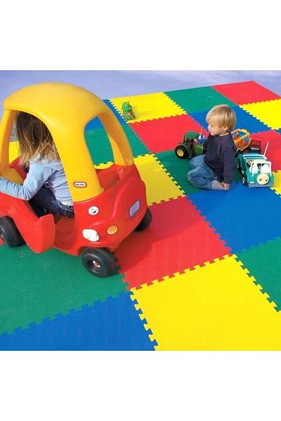 rexa 4-Piece High-Quality Durable Floor Rubber Mat Foam Set