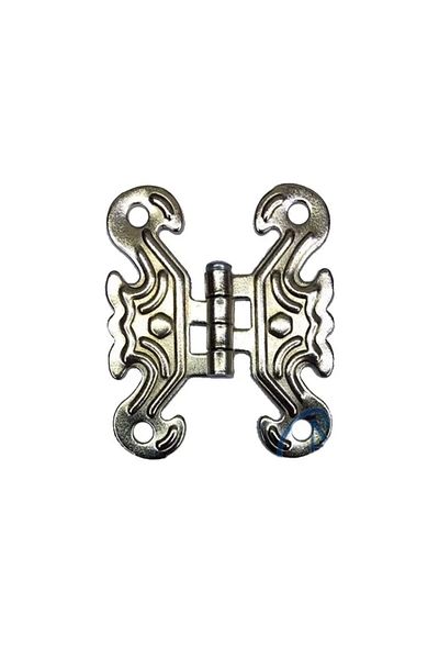 PRATİKOBA Decorative Sheet Butterfly Hinge - Small, Nickel, 100 Pieces