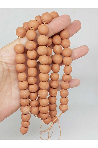 Yasamtohumu Mărgele din ceramică maro mat 10-12 mm/24 cm (54174)