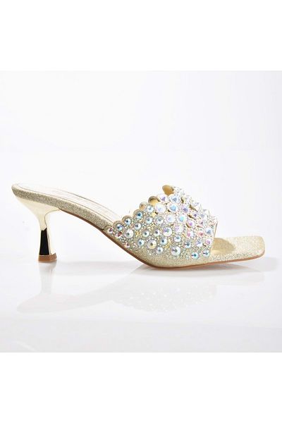 ERDAL KOÇYİĞİT AYAKKABI Ek Pretty 752 Women's Stone Heeled Slippers