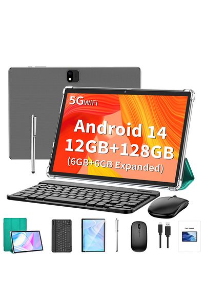 Choice Green leather case Relndoo Android 14 Tablet 10.1 Inch, 12GB(6+6 Expanded) RAM+128GB ROM, Dual Camer
