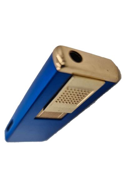 dalimag Brichetă metalică cu gaz, rezistentă la vânt, reîncărcabilă, albastră,
