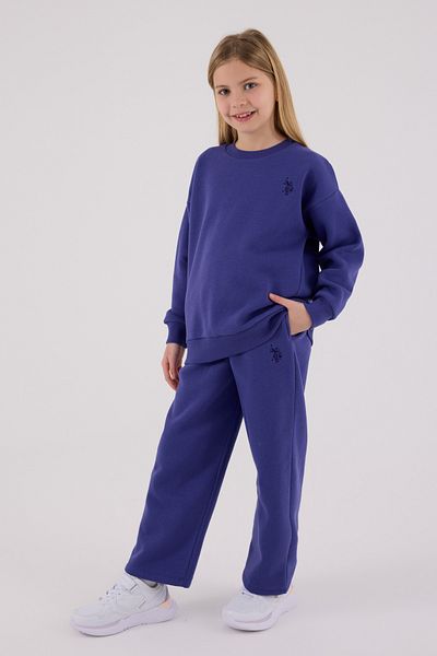 U.S. Polo Assn. Licensed Girls' Top and Bottom 2 Piece Tracksuit Set
