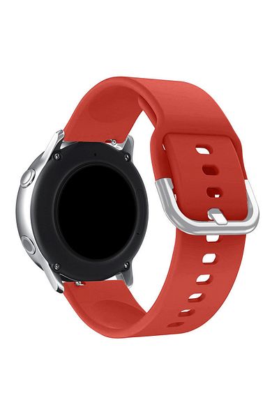 APGO Uniwersalny silikonowy pasek do smartwatcha Silicone Strap TYS szer. 22mm czerwony