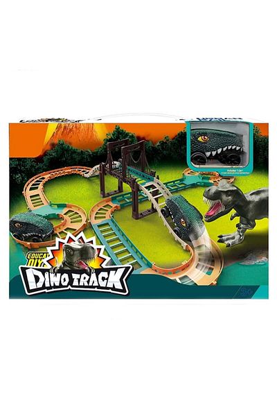dalimag Construction Toy, Electric Dinosaur Cars, Racing Track for Kids, 60 cm, Multicolor