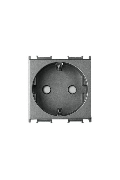 PANASONIC Modular Schuko Socket with Child Protection, Black, 2M,