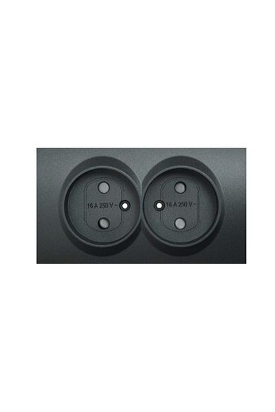 PANASONIC DOUBLE SOCKET COVER SMOKE THEA BLU