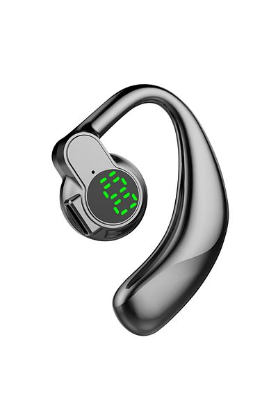 Choice Black 1pc Bluetooth 5.4 Earphones Bone Conduction Wireless HiFi Noise Reduction LED Display Headset