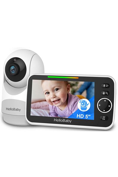 WowStep Baby Monitor Bebelusi, HB6250, Ecran 5 Inch, Nocturn, Infrarosu, Temperatura, Microfon Bidirectional