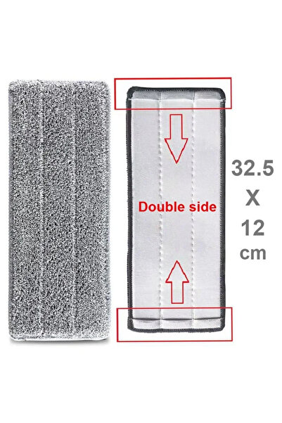 Choice9 1 pcs 32.5X12cm Bilateral Replace Mop Head Microfiber Replacement Hea...