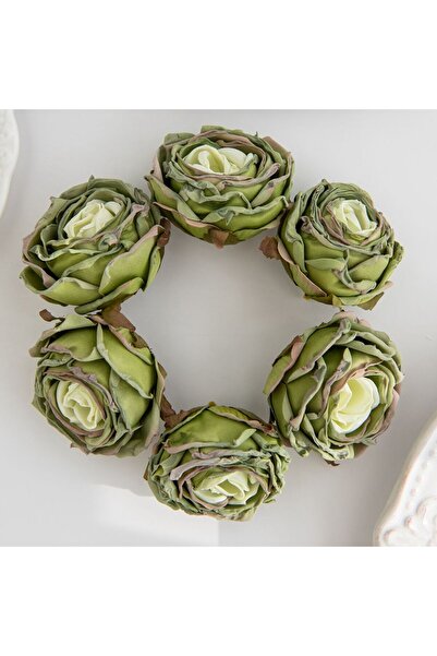 Choice 10 قطع من الزهور الاصطناعية ذات الحواف المحروقة باللون 16 لونًا، باقة ...