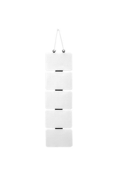 Choice white Foldable Felt Jewelry Organizer,Wall Hanging 5-Tier Earring Pendant Display Panels,Storage Bag