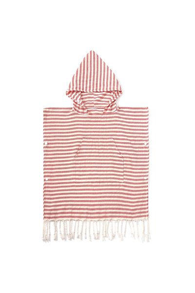 Choice 1pc red 1pc Children's Wearable striped Bath Towel Children's Bathrobe With Hood For Absorbent For S