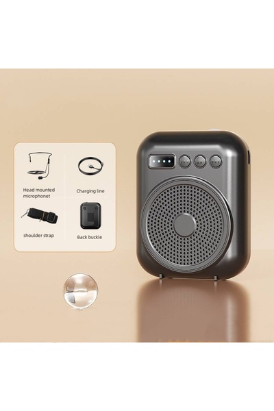 Choice black Portable Voice Amplifier Megaphone Mini Audio Speaker With Microphone Rechargeable Ultralight