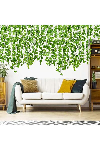 Choice green 12 Pack 84 Feet Fake Ivy Leaves Artificial Garland Greenery Hanging Plant Vine Wedding Wall Pa