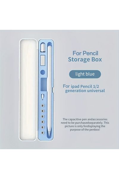 Choice حافظة زرقاء عالمية واقية لتخزين قلم Apple Pencil من الجيل الأول والثاني، متينة ومضادة للفقدان