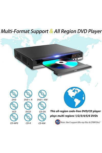 Choice EU PLUG 220V DVD Player 1080P High-defination Home DVD Player Box For TV DVD CD Discs Player AV Outp