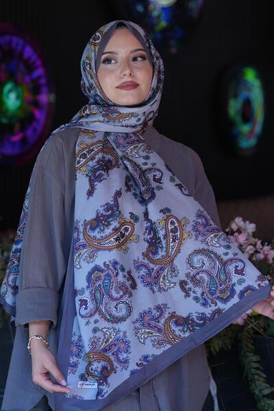 AFVENTE Σάλι Paisley Pattern καπνιστό μαλακό βαμβάκι