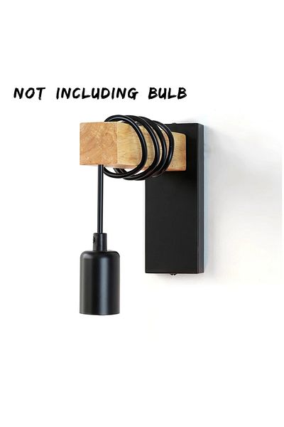 Choice Black Wall Lamps Garden Light Retro Wooden Kinkiety Na Sciane Wall Lamps Home Decor Wall Sconse for