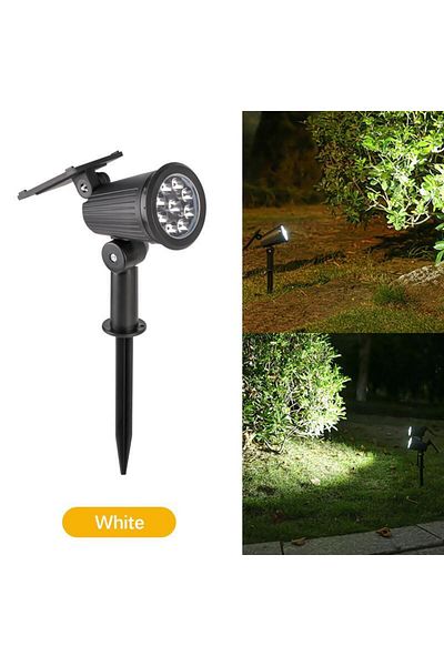 Choice White Light 9 LED Outdoor Solar Spotlights Waterproof IP65 Brightness Adjustable Spot Light for Outd