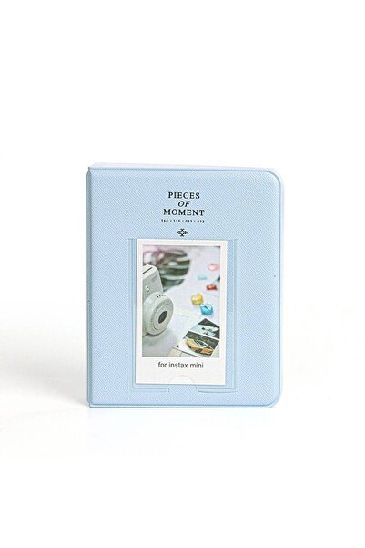 Choice ألبوم صور أزرق اللون، 64 جيبًا، علبة تخزين للصور، طوابع، كاميرا فورية،...