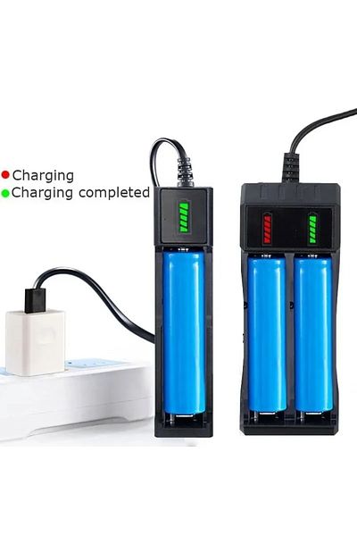Choice 2 slots FASO Dual 18650 Battery Charger Black 2 Slots For 18650 Charging 4.2V Rechargeable Lithium
