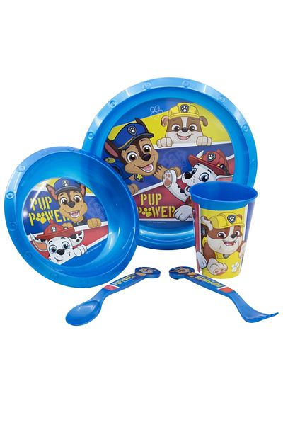 PAW PATROL 5-piece dinnerware set, plastic, BPA-free, multicolor, Pup Power, Paw Patrol