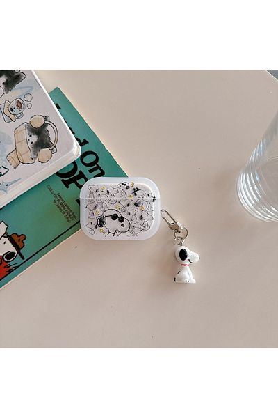 Miniso For Airpods 4 With Pendant Cute Cartoon Snoopy Charlie Brown Earphone Case For Airpods 4 1 2 3 Pro