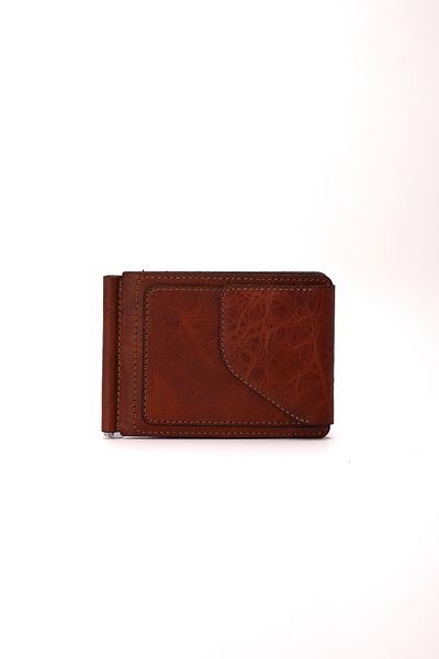 Niki Leather Rafel Tan Genuine Leather Wallet with Money Clip and Magnet Cover
