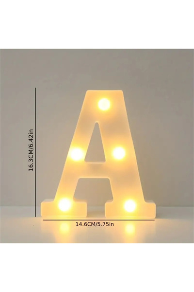 Choice ضوء حرف LED أبيض 1 16 سم، ضوء ليلي مضيء للحروف والأرقام، مناسب للمنزل ...