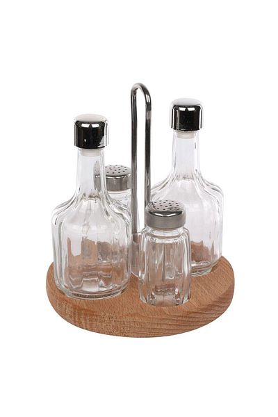 PRACTIC 4-piece olive set with wooden stand, President
