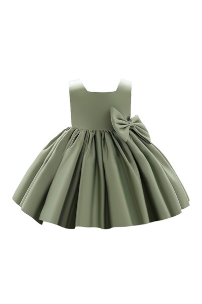 ddaniela فستان كيانا مزين بفيونكة من دي دانييلا - زيتوني